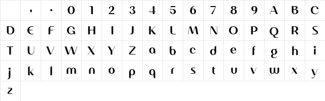 Nearo SemBd Regular Character Map Nearo SemBd Regular Character Map