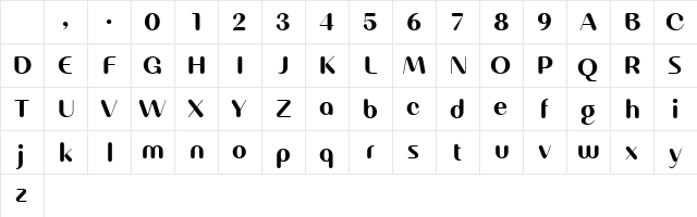 Nearo Rounded Bold Character Map Nearo Rounded Bold Character Map