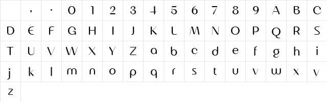 Nearo Rounded Regular Character Map Nearo Rounded Regular Character Map