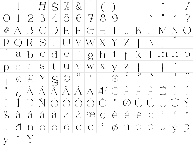 Paris Forbel Regular Character Map Paris Forbel Regular Character Map