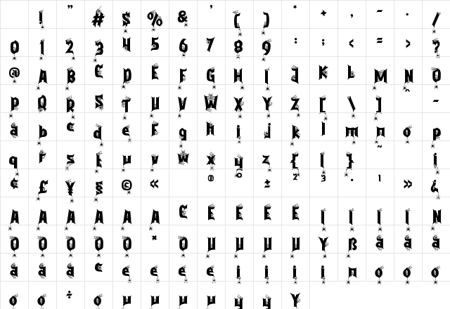 Purgatorie Spider Regular Character Map Purgatorie Spider Regular Character Map