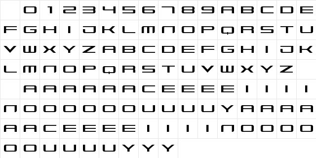 Yhura Normal Regular Character Map Yhura Normal Regular Character Map