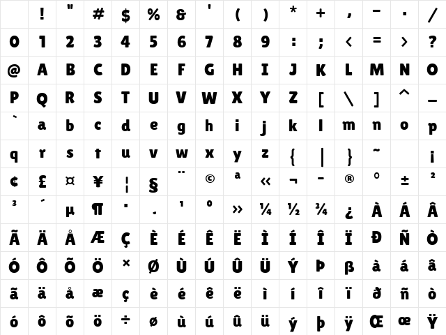 Lilita One Regular Character Map