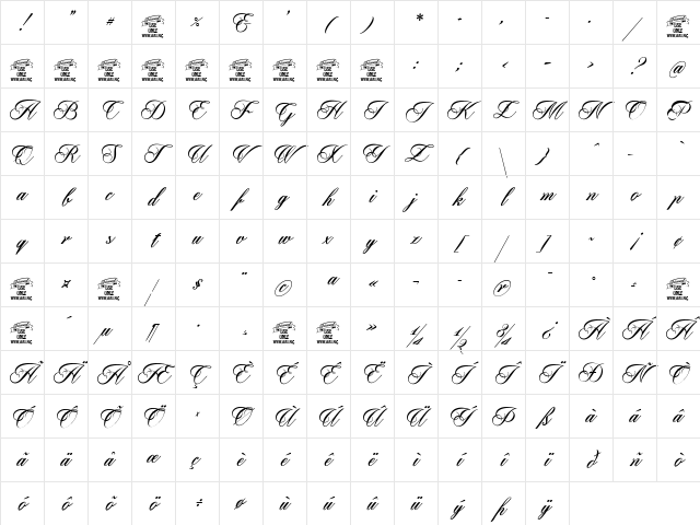 Pharmount Personal Use Only Regular Character Map