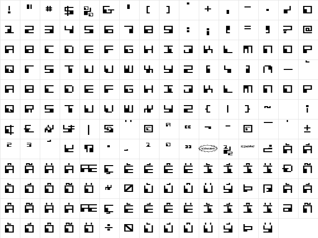 Phaser Bank Expanded Expanded Character Map Phaser Bank Expanded Expanded Character Map