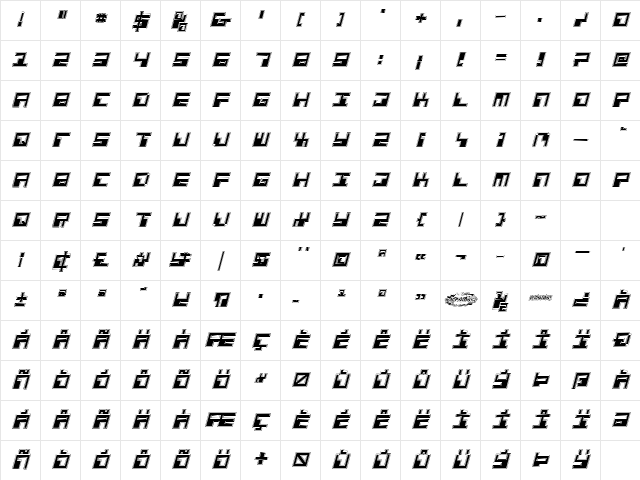 Phaser Bank Pro Italic Italic Character Map Phaser Bank Pro Italic Italic Character Map