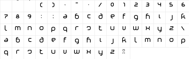 Phino Regular Character Map Phino Regular Character Map