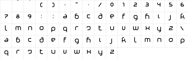 Phino Regular Character Map Phino Regular Character Map