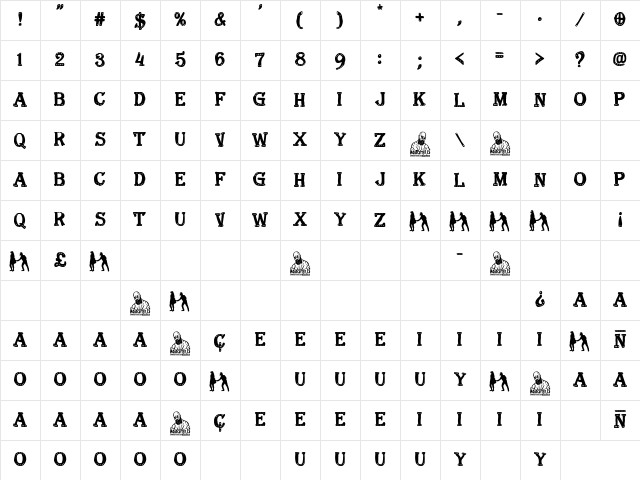 Pickpocket School Regular Character Map