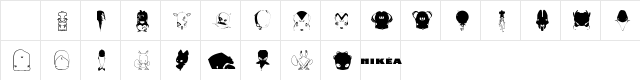 Pictoserie 1 Regular Character Map Pictoserie 1 Regular Character Map