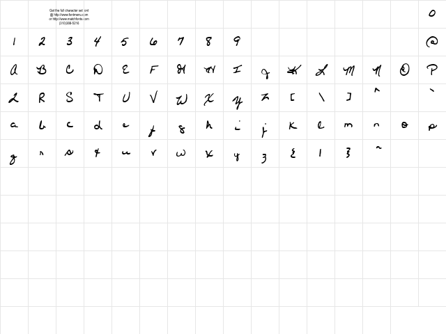 Pierre Tryout Regular Character Map