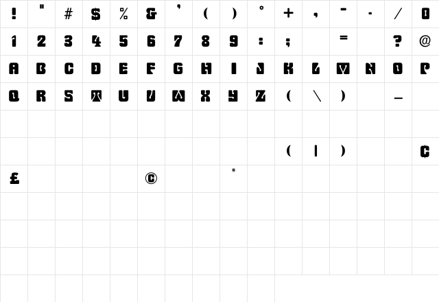 Pinochle-Normal Regular Character Map