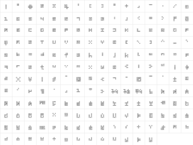 PipeSquare Rounded Regular Character Map