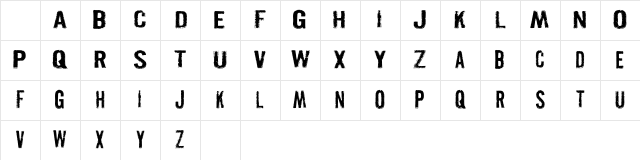 Pistolgrip Regular Character Map