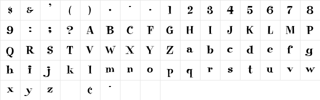 Pixie Regular Character Map Pixie Regular Character Map