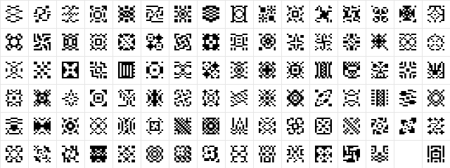 Pixpat10 Regular Character Map Pixpat10 Regular Character Map