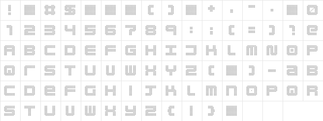 pizzo Light Character Map