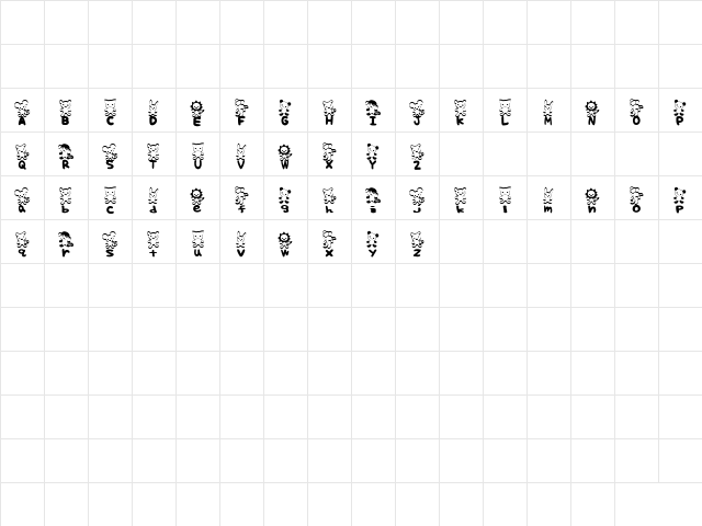 TTEdit Font Regular Character Map