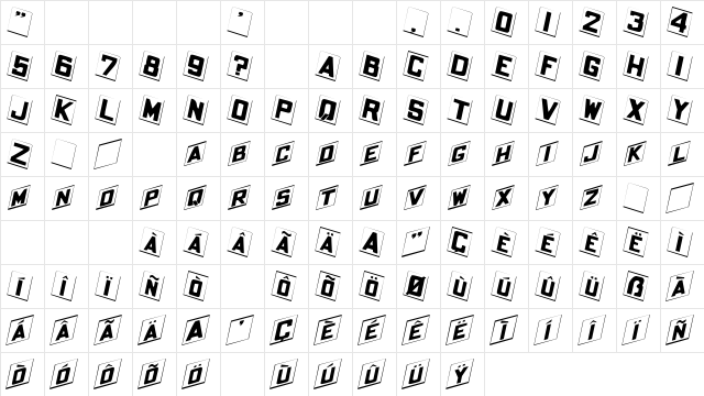 PlacecardExtended Italic Character Map PlacecardExtended Italic Character Map