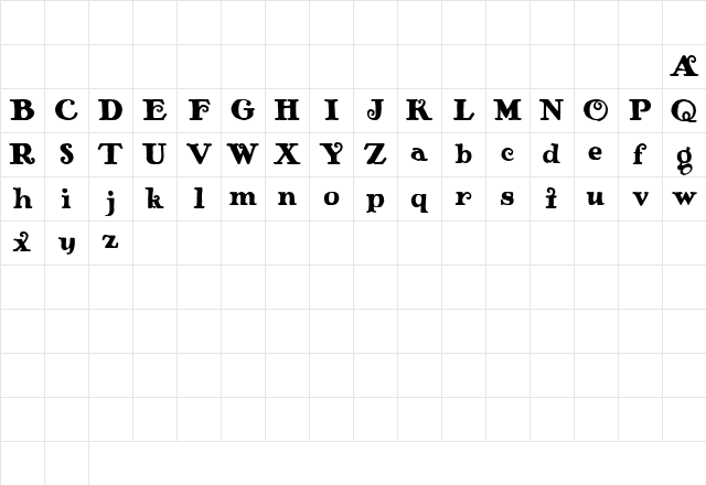 Plakat Demo Regular Character Map