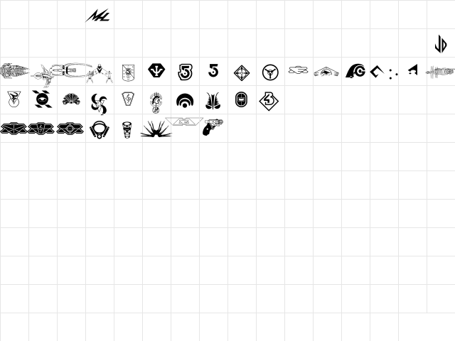 B5Symbols Bold Character Map B5Symbols Bold Character Map