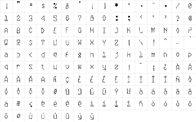 Plasmatic Gaunt Regular Character Map Plasmatic Gaunt Regular Character Map