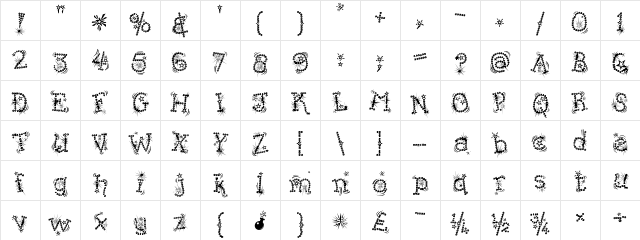 Kingthings Flashbang regular Character Map Kingthings Flashbang regular Character Map