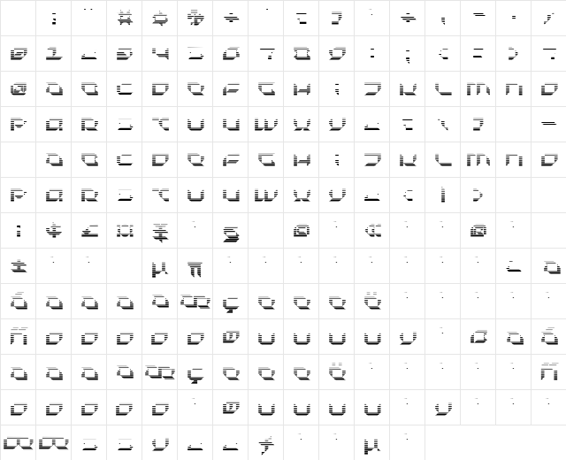 Pluranon Fade Character Map