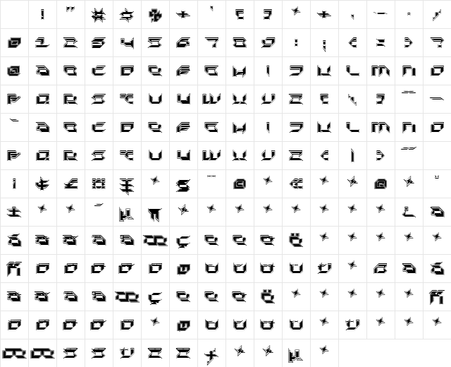 Pluranon Pro Character Map