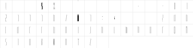 BABBIO-ALTO Roman Character Map
