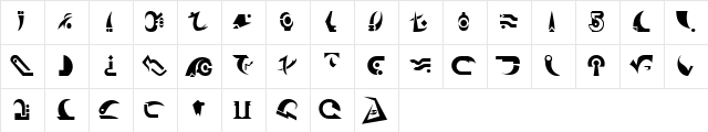 Babylon Centaur Normal Alien Script Character Map