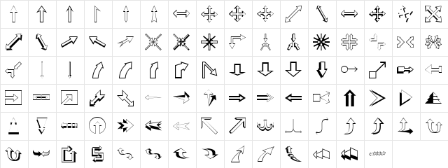 Pointers outline Regular Character Map