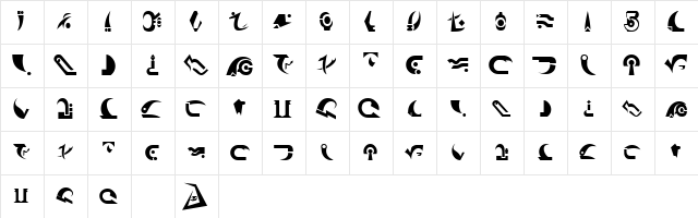 Babylon Centaur Normal Alien Script Character Map