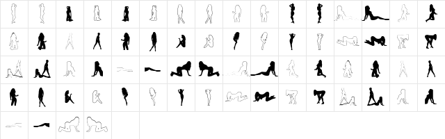 Babe-alicious Regular Character Map