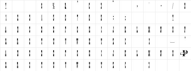 PonderosaWd Regular Character Map