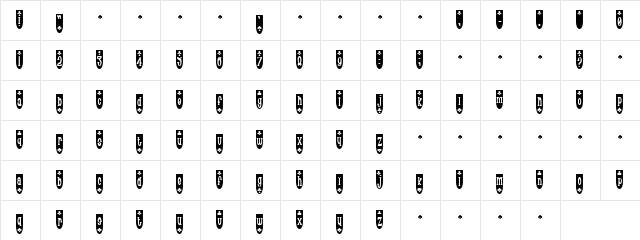 Populuxe Blub Regular Character Map
