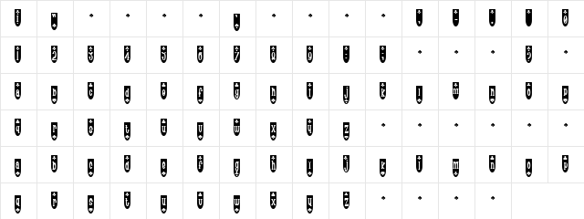 Populuxe Blub Character Map