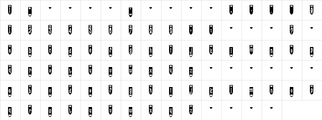 Populuxe Hearton Character Map
