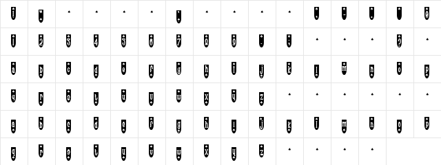 Populuxe Spade Character Map