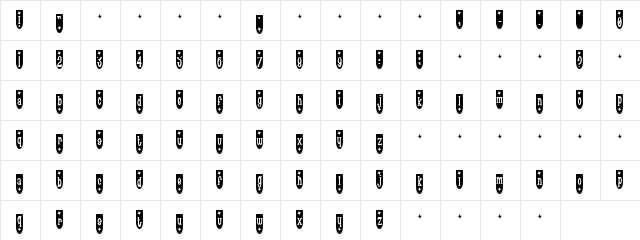 Populuxe Trink Character Map