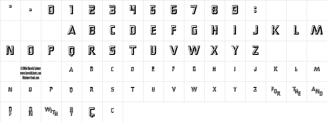 PopUps Regular Character Map