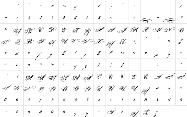Porcelain Regular Character Map Porcelain Regular Character Map