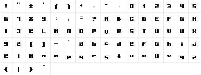 Pormask Regular Character Map