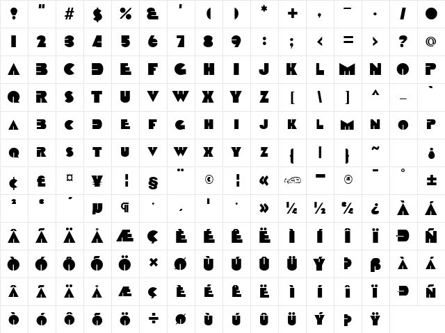 Baby Teeth Regular Character Map