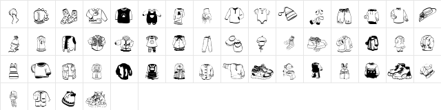 Baby Togs Regular Character Map