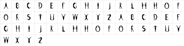 Postures MF Initials Character Map