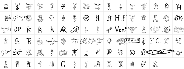 PotterStamps Regular Character Map PotterStamps Regular Character Map