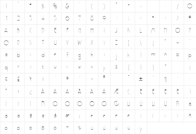 PoufLightSSK Regular Character Map PoufLightSSK Regular Character Map