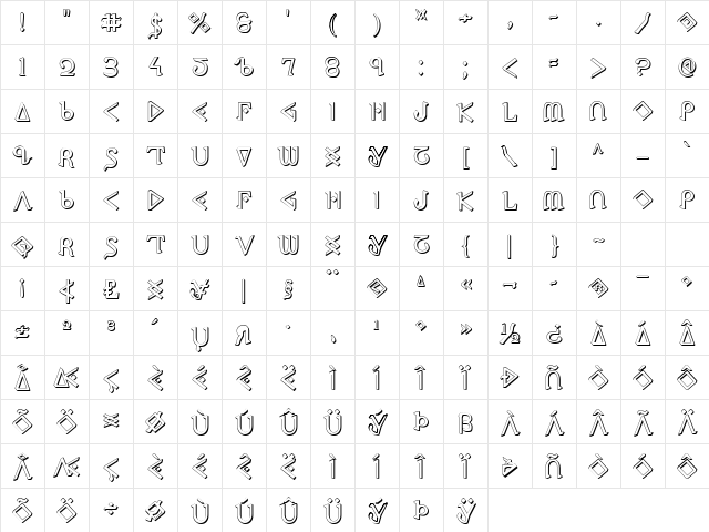 Presley Press 3D 3D Character Map