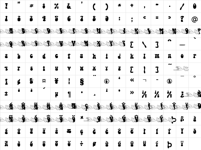 BabyStork Becker Normal Character Map